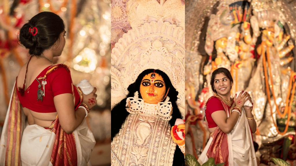 scenes from Durga puja