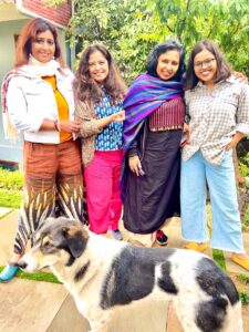 Manisha, Charulekha, Kumkum, Kamalini & Po, 5 ladies